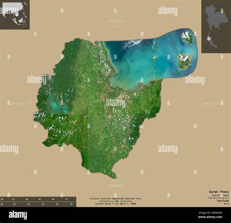 Surat Thani Province Of Thailand Sentinel 2 Satellite Imagery Shape