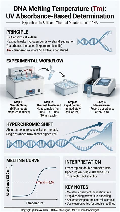 dna melting temperature tm estimation  uv spectrophotometry