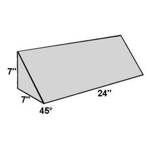 Covered Foam Wedge 45 Degree Angle - Radiation Products Design, Inc.