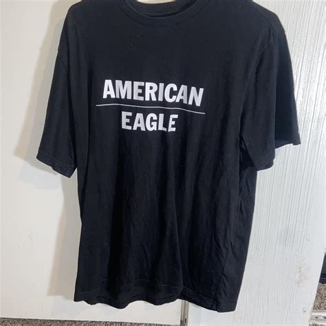 American Eagle Graphic Black Short Sleeve... - Depop