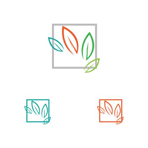 leaf logo and symbol 18969648 Vector Art at Vecteezy