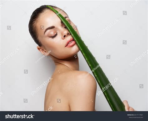 Nude Woman Beautiful Hairstyle Holding Canteen Stock Photo 2017117961 Shutterstock