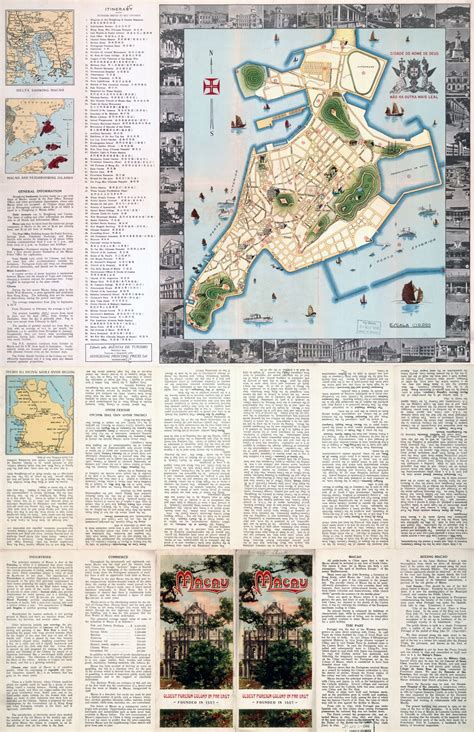 Large scale detailed old tourist map of Macau - 1936 | Macau | Asia ...