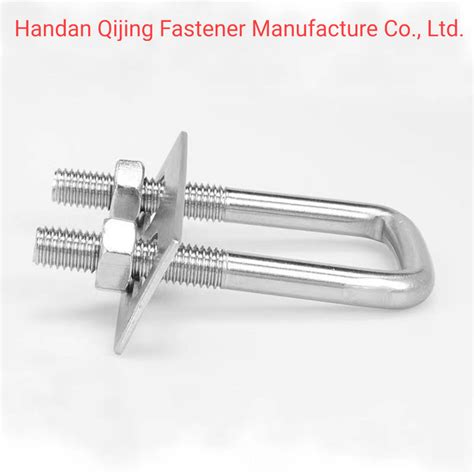 Stainless Steel Square U Bolt With Hex Nuts Washers Brackets Clamp Bolt