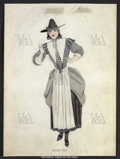 Costume Design For A Female Puritan By Percy Anderson For The Opera