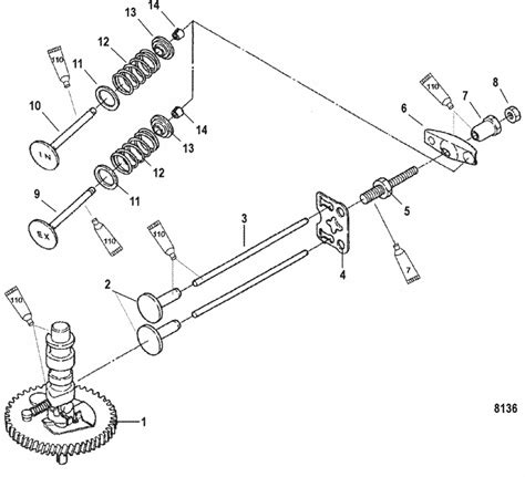 Mercury Marine 6 Hp 4 Stroke Intake Exhaust Valves Parts