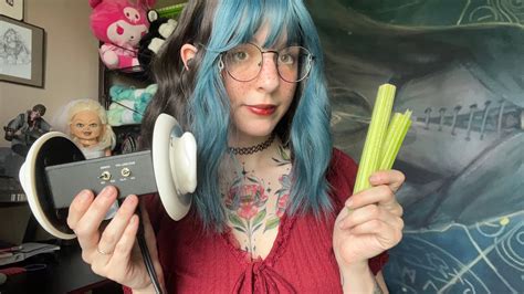 Asmr 3dio Mouth Sounds Celery Crunches Super Tingly Youtube