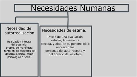 Un Cuadro Sinóptico Con Las Características De Las Necesidades Humanas Señalando Un Ejemplo De