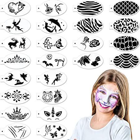 Pieces Face Paint Stencils Face Body Painting Stencils Tattoo