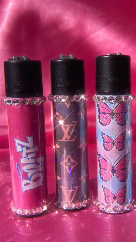 Bratz Clipper Rhinestone Lighter Lv Cotton Candy Butterly Clipper