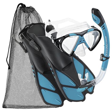 Cressi Swim Snorkeling Mask Fin Snorkel Set With Carry Bag Adult