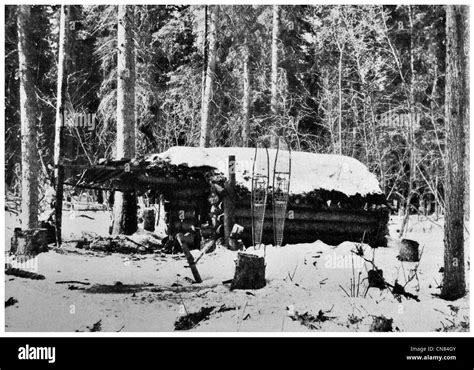 First Published 1917 Trapper Camp Hunter Hunting Alaska 1917 Cabin Snow