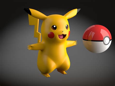 Pikachu Pokemon D Model By Squir