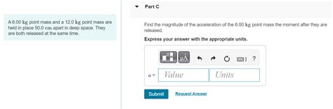 Solved A 6.00 kg point mass and a 12.0 kg point mass are | Chegg.com 