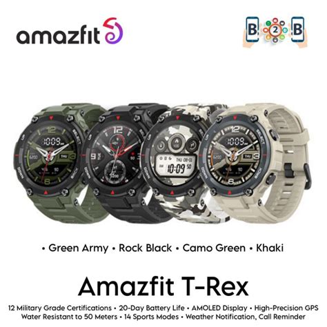 Jual Amazfit T REX Smartwatch 1 3 Inch AMOLED Screen Military Grade GPS