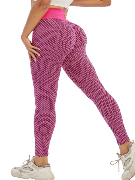 Sayfut Women S High Waisted Butt Lifting Leggings Ruched Butt Seamless Booty Yoga Pants Tummy