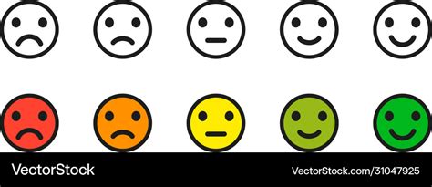 Emoji icons isolated rating concept review Vector Image