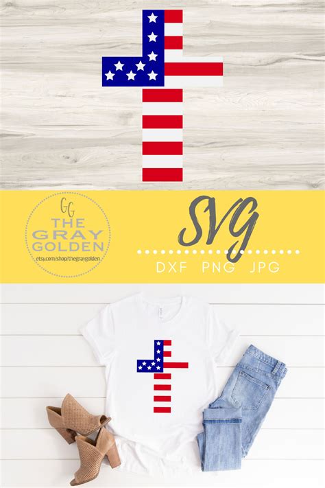 Cross American Flag Svg Cross Flag Svg American Flag Svg For Cricut