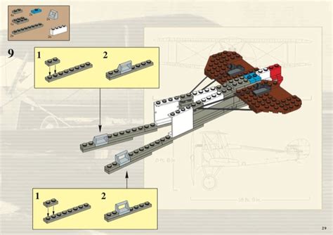 LEGO Instructions for set 3451 Sopwith Camel, Advanced models - Aircraft