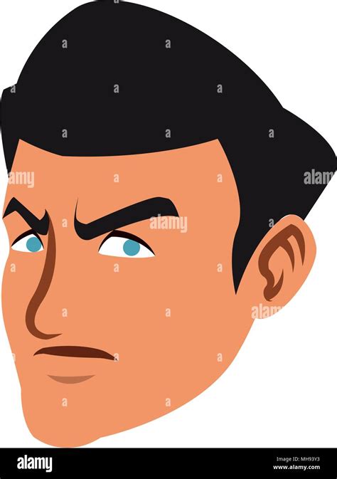 Angry man face cartoon Stock Vector Image & Art - Alamy