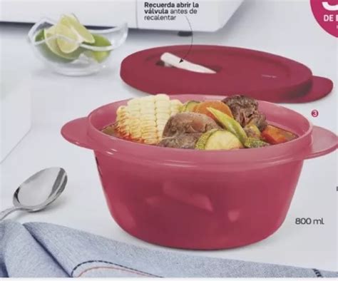 Tupperware Micro Flash Redondo 3 Con Plasma 800 Ml