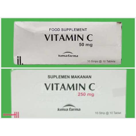 Jual Vitamin C KF 250MG 50MG KIMIA FARMA Shopee Indonesia