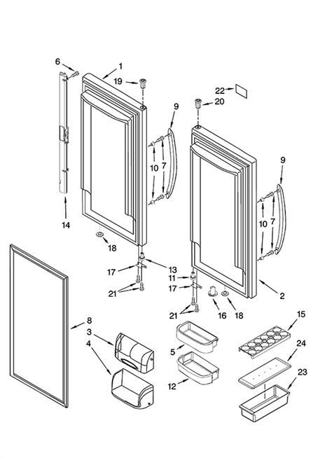 Kenmore Elite 59676582701 Bottom Mount Refrigerator Partswarehouse