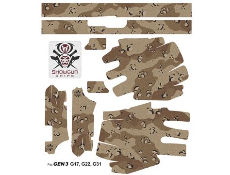 G17 Decal Grip Tape With Desert Camo Showgun Grips