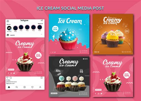 Ice Cream Social Media Design Behance