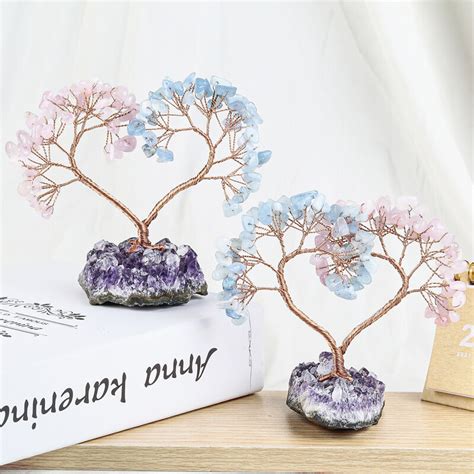 Jeulia Árbol Feng Shui de cristal en forma de corazón Jeulia mx