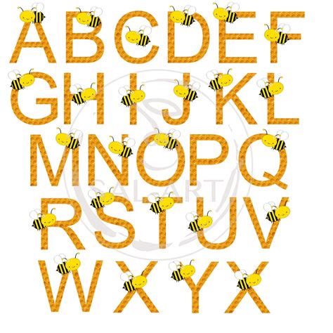 Bee Alphabet Etsy