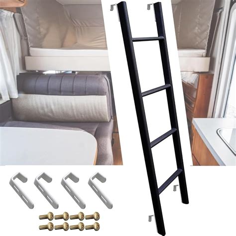 45 Step Rv Bunk Ladder With Hooks Metal Bed Replacement Ladders Universal Caravan