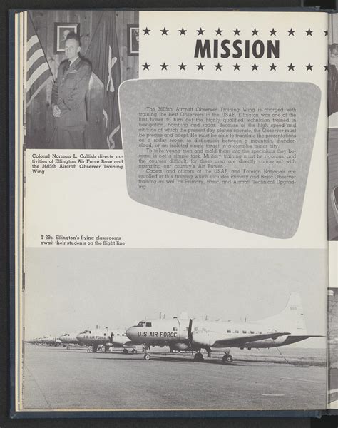 Aircraft Observer Training Ellington Air Force Base Yearbook Class