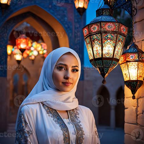 Woman In Traditional Muslim Clothing Smiling Beautiful Woman Headshot