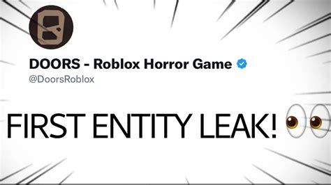 ROBLOX DOORS FLOOR 2 FIRST ENTITY LEAK Roblox Doors Floor 2 YouTube