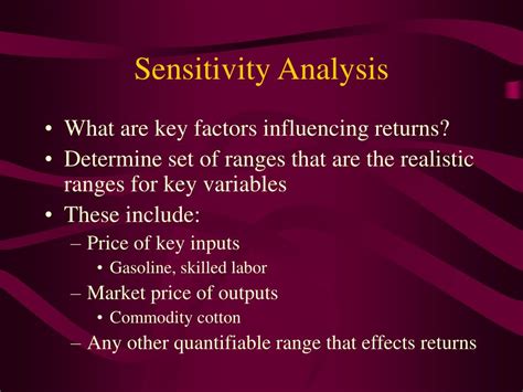 Ppt Sensitivity Analysis Powerpoint Presentation Free Download Id