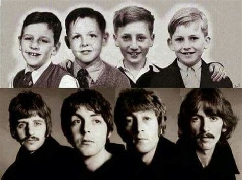 The Beatles As Kids And As Young Men Beatles Pinterest Kid The O