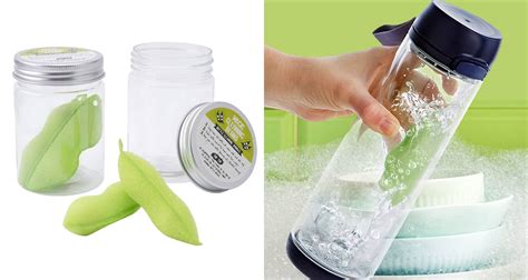 Magic Cleaning Beans Reusable Water Bottle Cleaning Sponges The