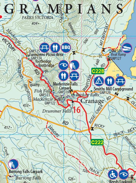 The Grampians (Gariwerd) Touring Digital Map - Meridian Maps