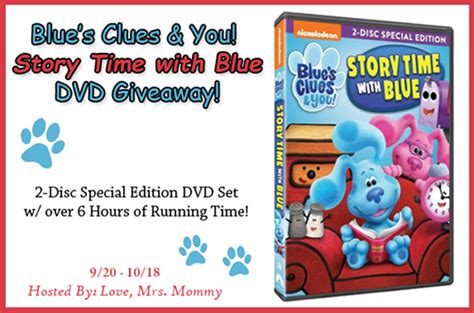 Blue S Clues And You Story Time With Blue Dvd Giveaway Mom S Blog