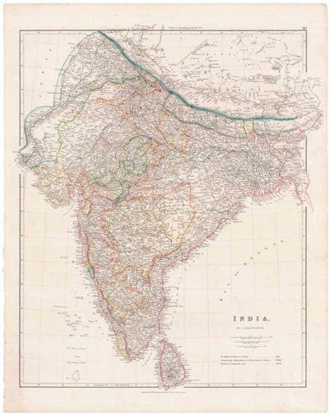 Detailed Th Century Map Of India Altea Gallery