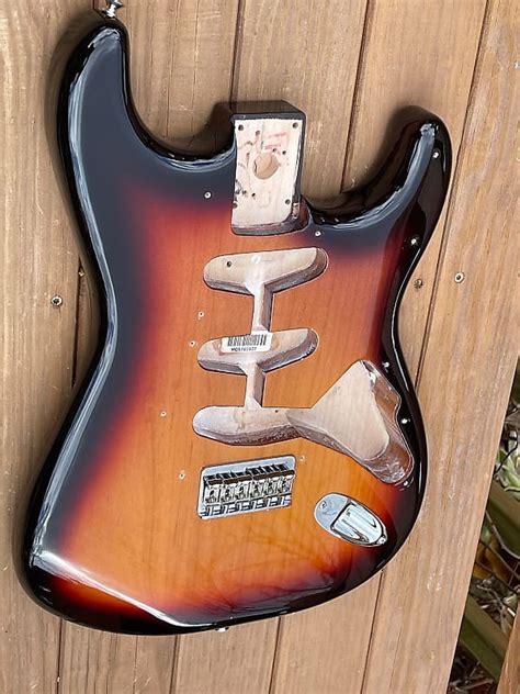 Fender Stratocaster Body Alder Hard Tail Sunburst Reverb