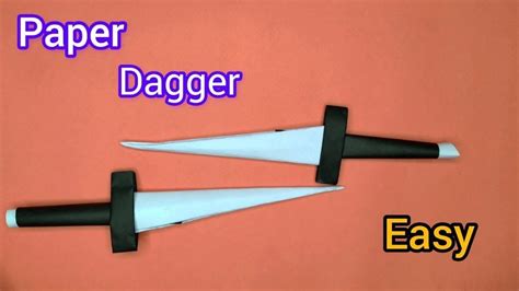 Easy Origami Dagger Paper Knife Origami Knife Easy Origami Weapons