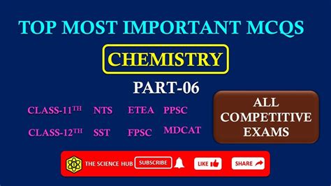 Top Most Important Chemistry Mcqs Part Chemistry Mcqs For Nts Sst