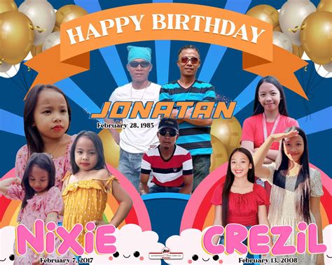 5x4 Birthday Crezil Jonatan And Nixie