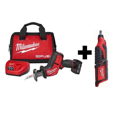 Milwaukee M12 Fuel 12 Volt Lithium Ion Brushless Cordless Hackzall Reciprocating Saw Kit With