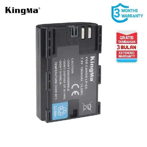 Jual Baterai Battery Kingma For Canon Lp E6 Garansi Resmi