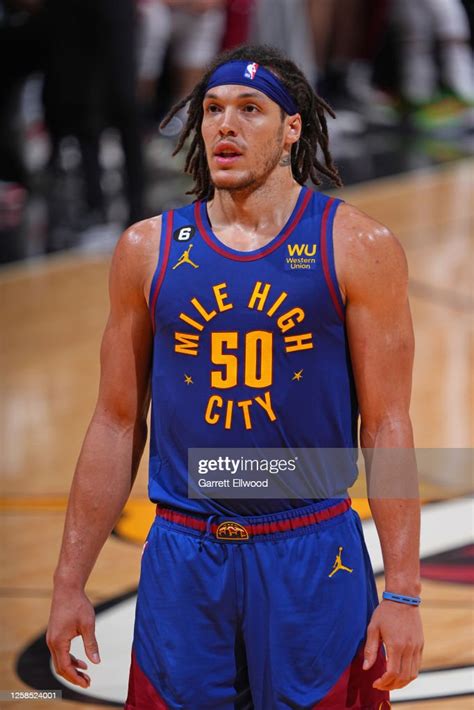 Aaron Gordon Of The Denver Nuggets Looks On Against The Miami Heat