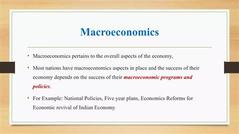 Difference Between Microeconomics And Macroeconomics Ppt