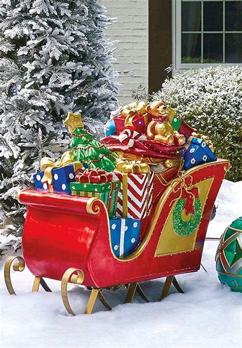 Outdoor Christmas Sleigh Decorations